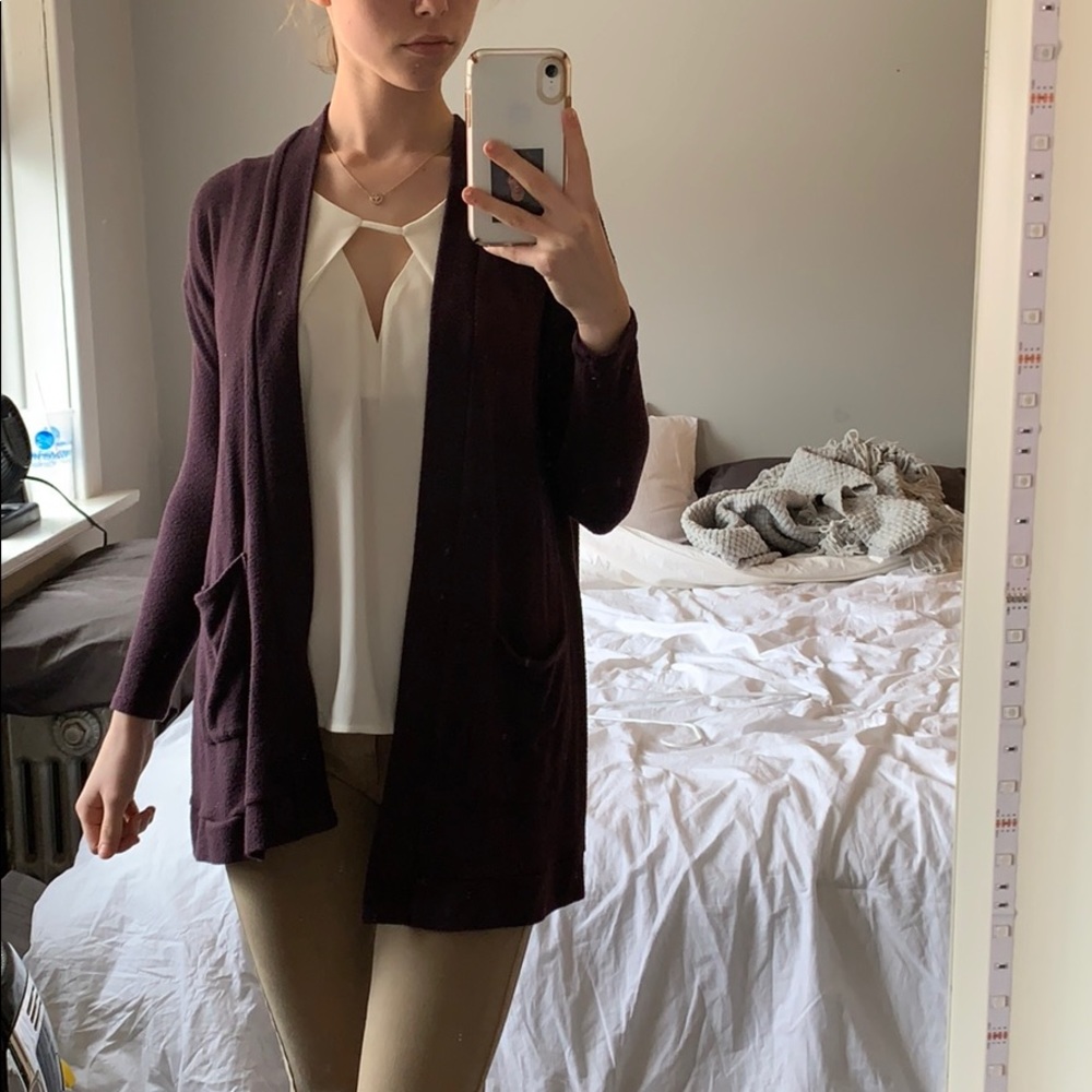 American eagle dark purple cardigan